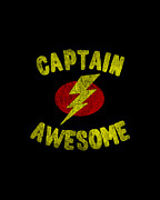 Captain Awesome Vintage #1 Digital Art by Flippin Sweet Gear