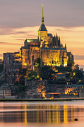 France, Normandy, Mont Saint-michel, English Channel, Basse-normandie, Island At The Mouth Of The Couesnon River #1 Digital Art by Sebastian Wasek