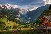 Lauterbrunnen valley in the Swiss Alps viewed from the alpine village of Wengen #1 Photograph by Miroslav Liska