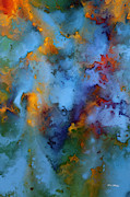 1 Peter 5 7. He Cares For You. Abstract Christian Wall Art, Anxiety Scripture Painting by Mark Lawrence