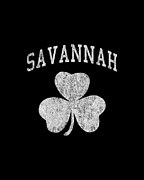 Savannah Georgia Irish Shamrock #1 Digital Art by Flippin Sweet Gear
