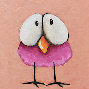 The Pink Bird #1 Painting by Lucia Stewart