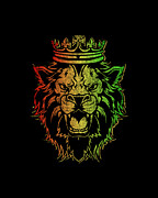 Vintage Lion of Judah Rastafarian #1 Digital Art by Flippin Sweet Gear