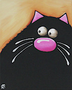 Fat Cat #15 Painting by Lucia Stewart
