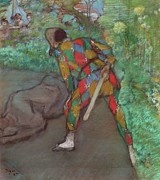 Harlequin Painting by Edgar Degas