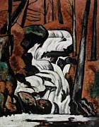 Smelt Brook Falls Painting by Marsden Hartley