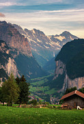 Lauterbrunnen valley in the Swiss Alps viewed from the alpine village of Wengen #3 Photograph by Miroslav Liska