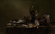 Still Life With Oysters, A Silver Tazza, And Glassware Painting by Willem Claesz Heda
