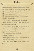 Psalm 23-Bible Verse Wall Art Collection #1 Painting by Mark Lawrence