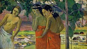Three Tahitian Women Painting by Paul Gauguin