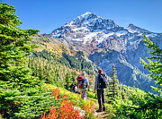 Admiring the View of Mt. Hood Photograph by Bruce Block