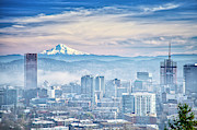After the Fog Clears in Downtown Portland Photograph by Bruce Block