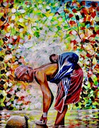 Almost Done Painting by Wilson Simwa