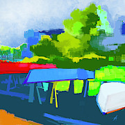 Along the Riverwalk Digital Art by Gina Harrison