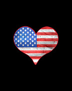 American Flag Heart Digital Art by Flippin Sweet Gear