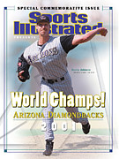 Arizona Diamondbacks Randy Johnson, 2001 World Champions Sports Illustrated Cover Photograph by Sports Illustrated