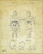Astronaut Space Suit Patent 1968 - Vintage Digital Art by Nikki Marie Smith