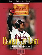 Atlanta Braves David Justice, 1995 World Series Sports Illustrated Cover Photograph by Sports Illustrated