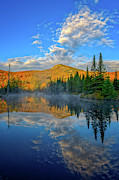 Autumn Sky, Mountain Pond Photograph by Jeff Sinon