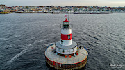 Borden Flats Light Photograph by Veterans Aerial Media LLC