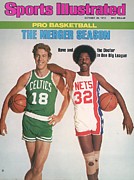 Boston Celtics Dave Cowen And New York Nets Julius Erving Sports Illustrated Cover Photograph by Sports Illustrated
