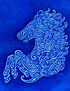 Celtic Horse Painting by Rebecca Wang