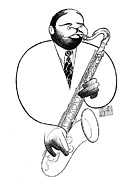 Coleman Hawkins Drawing by Al Hirschfeld