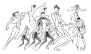Dancin Drawing by Al Hirschfeld