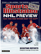 Detroit Red Wings Chris Chelios, Brett Hull, Brendan Sports Illustrated Cover Photograph by Sports Illustrated
