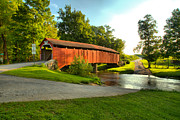 Enslow Covered Bridge Landcape Photograph by Adam Jewell