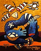 Fajardo Dreaming Painting by Oscar Ortiz