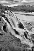 Fall Creek Falls Portrait Black And White Photograph by Adam Jewell