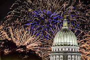 Fireworks at the Capitol Photograph by Amfmgirl Photography