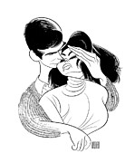 Five Miles To Midnight Drawing by Al Hirschfeld