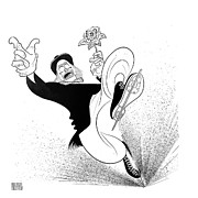 Freddie Trenkler In Hats Off To Ice Drawing by Al Hirschfeld