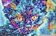 Giant Head Mosaic Colorful Digital Art by Don Northup