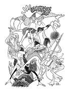 Hair Drawing by Al Hirschfeld