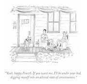 Happy Fourth Drawing by Teresa Burns Parkhurst