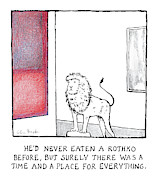 He'd Never Eaten a Rothko Before Drawing by Glen Baxter