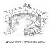 Infrastucture Neglect Victim Drawing by David Borchart