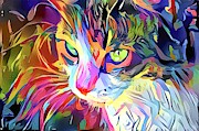 Intense Kitty Abstract Flowing Paint Digital Art by Don Northup