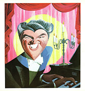 Liberace Drawing by Al Hirschfeld