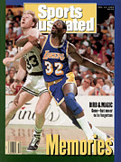 Los Angeles Lakers Magic Johnson And Boston Celtics Larry Sports Illustrated Cover Photograph by Sports Illustrated