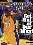 Los Angeles Lakers Shaquille Oneal, 2001 Nba Western Sports Illustrated Cover Photograph by Sports Illustrated