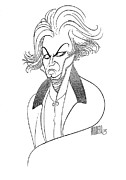 Ludwig Von Beethoven Drawing by Al Hirschfeld