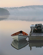 Maine Foggy Morning Photograph by Steven David Roberts