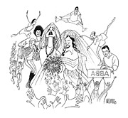 Mamma Mia Drawing by Al Hirschfeld