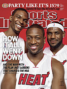 Miami Heat Chris Bosh, Dwyane Wade, And LeBron James Sports Illustrated Cover Photograph by Sports Illustrated