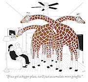 More giraffes Drawing by Seth Fleishman