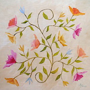 Morning-glories Painting by Angeles M Pomata